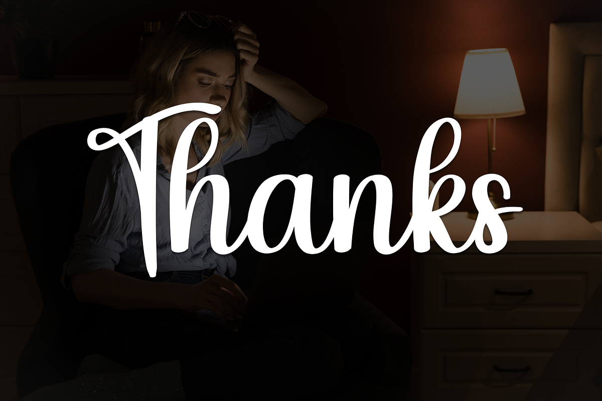 Sadnight | Script Font, a Handwritten Font by Scratchones (Photo 8 of 8)