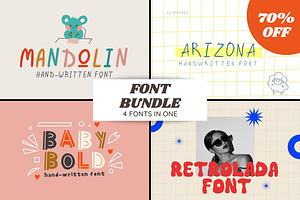 Cute Playful Handwritten FONT BUNDLE