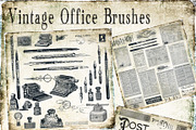 Vintage Office & Postcard Brush Set, a Brush Add-On by Le Paper Cafe (Thumbnail 1 of 5)