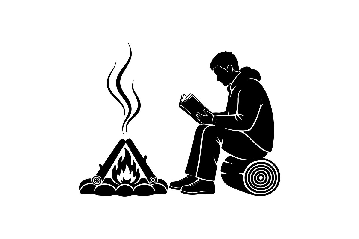 Wild Camping Silhouette Set, an Object Graphic by yasushie (Photo 3 of 6)