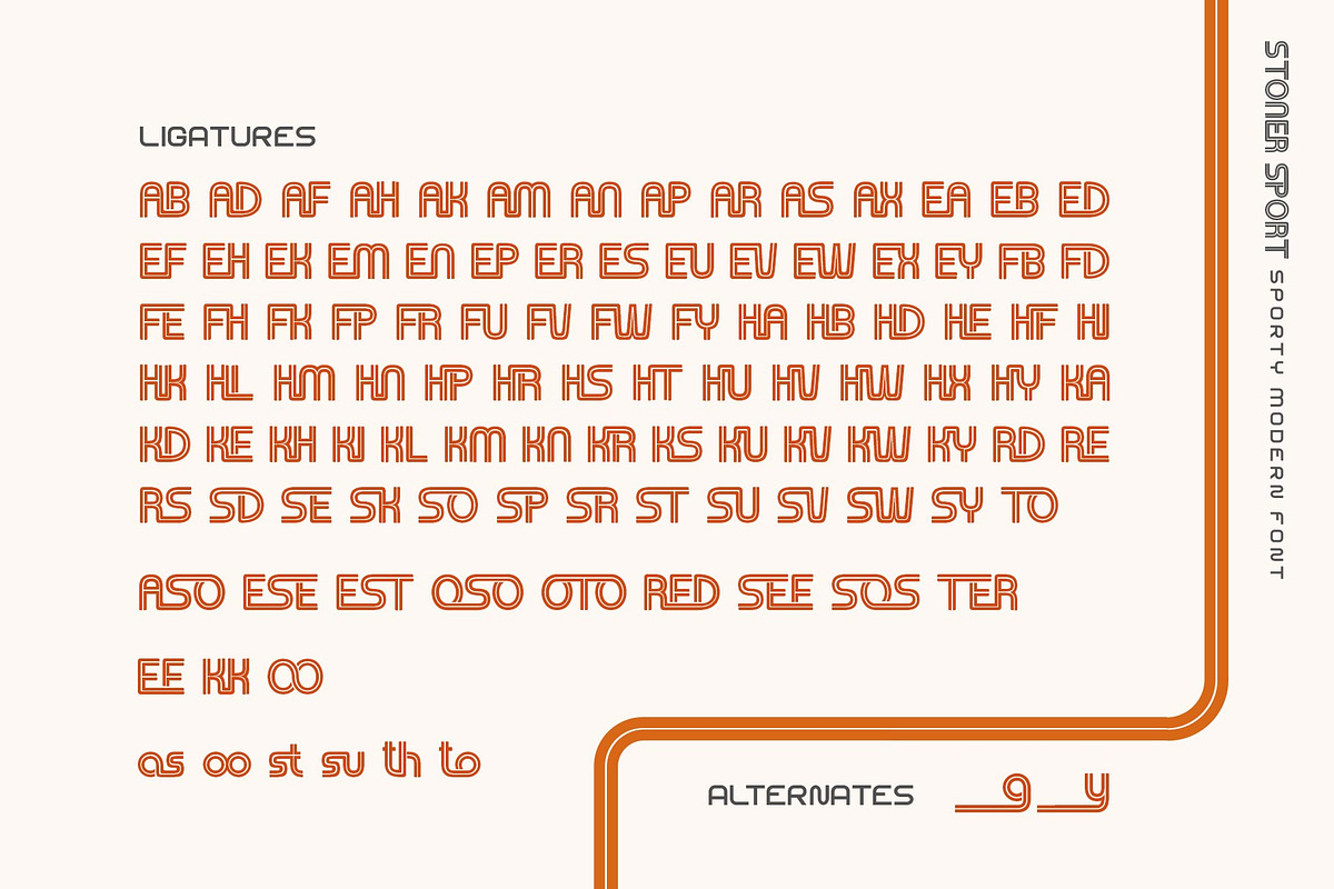 Stoner Sport Typeface, a Script Font by alit design (Photo 11 of 15)