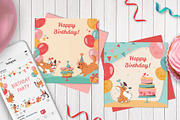 Birthday Party. Festive set of Dogs, an Animal Illustration by Anna Summer (Thumbnail 9 of 10)