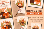 Grandparent's Day. Active old age., a Person Illustration by Renberrry.Store (Thumbnail 1 of 10)