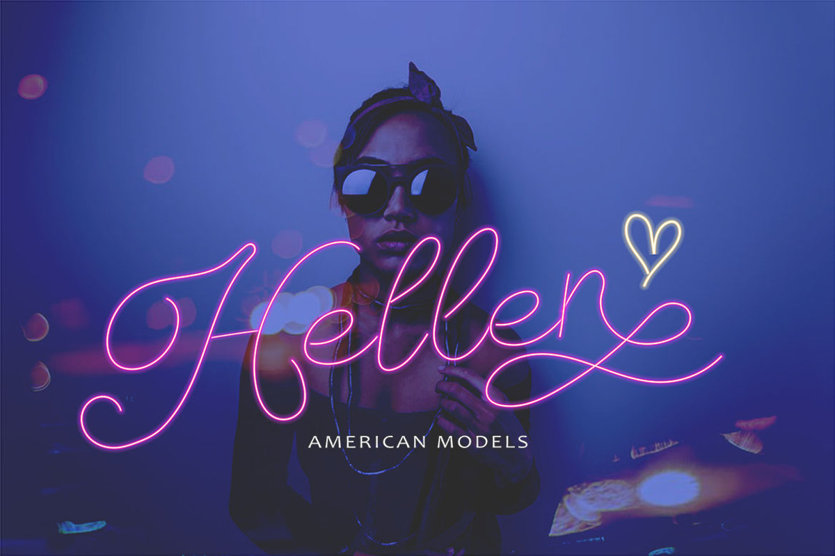 NEON Script Style - 7 COLORS preview 5