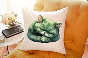 Green Zombie Cat Clipart, an Illustration by Sublimation Artist (Thumbnail 6 of 6)