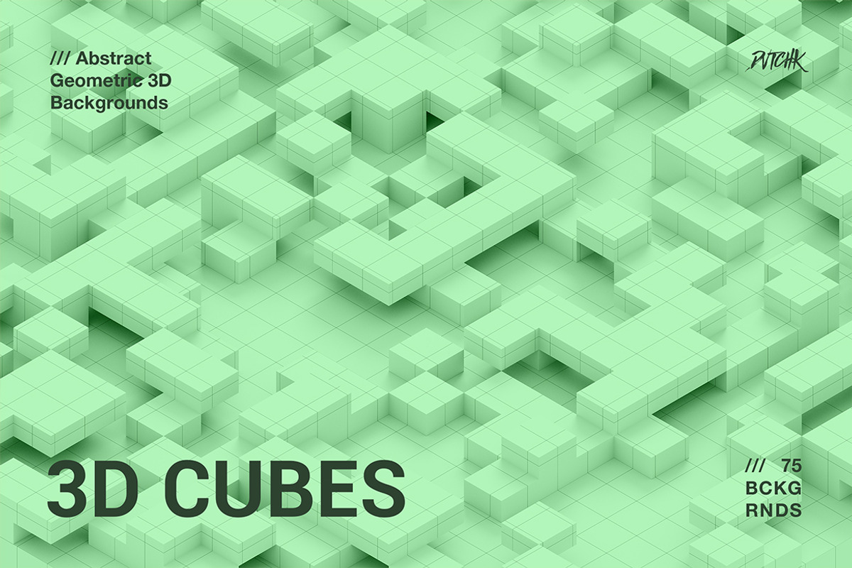 3D Cubes | Geometric Backgrounds, a Background Graphic by dvtchk (Photo 3 of 9)