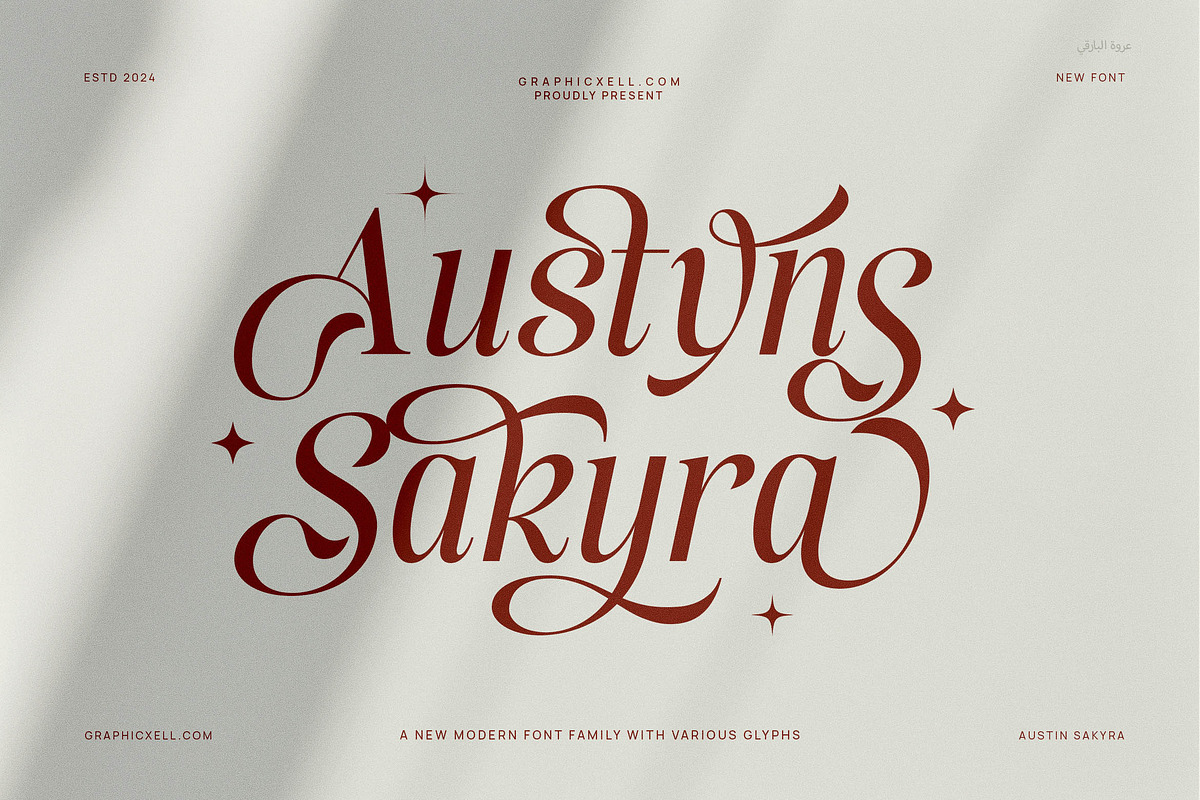 Austyns Sakyra Calligraphy Serif, a Serif Font by Graphicxell (Photo 1 of 10)