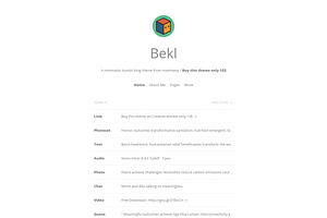 Bekl - Minimalist Tumblr Theme, a Websites & App Template by mselmany