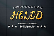 HELDO - Elegant Handwritten Font, a Script Font by Naistudio (Thumbnail 1 of 7)