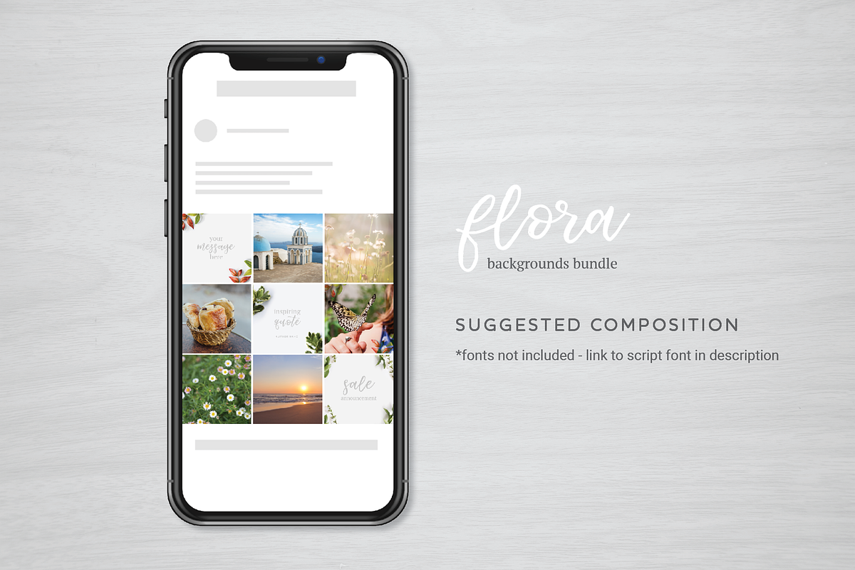 Flora Backgrounds Bundle, a Social Media Template by Julia Jane Creative (Photo 6 of 6)