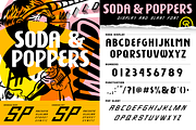 Soda and Poppers Display Font, a Font by Brethrendesignco (Thumbnail 1 of 4)