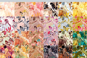 44 Floral Abstraction Vector Set