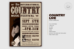 Country Live Flyer Template V7