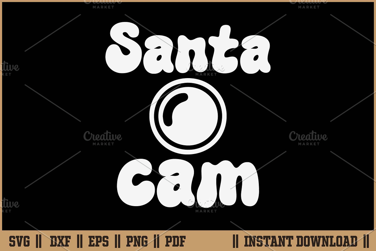 Santa Cam Funny Christmas Design SVG, a Seasonal Illustration by Handy Arts Studio (Photo 1 of 3)