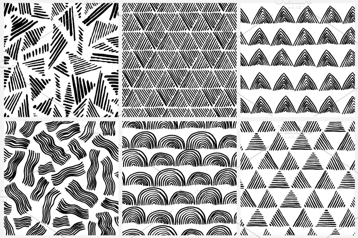 Drawing lines patterns, a Pattern Graphic by Magnia (Photo 2 of 2)