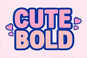 Cute Bold – Playful Display Font, a Sans Serif Font by KiddoGlyphs Studio (Thumbnail 1 of 4)