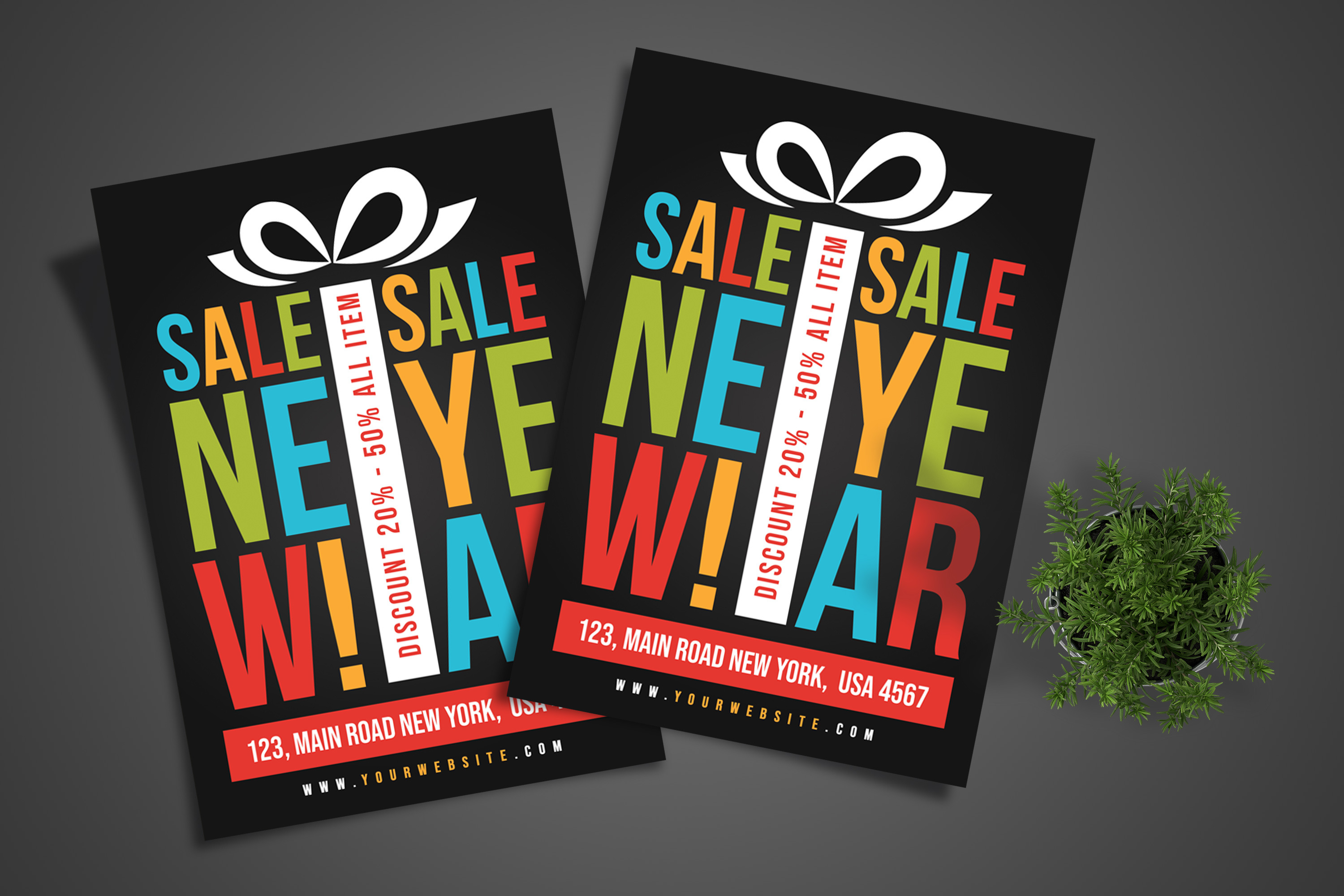 New Year Sale Flyer by Boostock  Creative Market