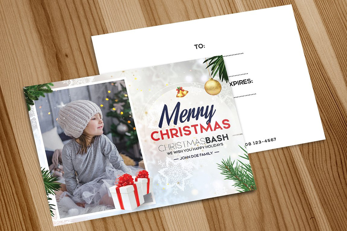 CHRISTMAS POSTCARDS - BUNDLE 75% OFF, a Card Template by PixelsDesign (Photo 3 of 8)