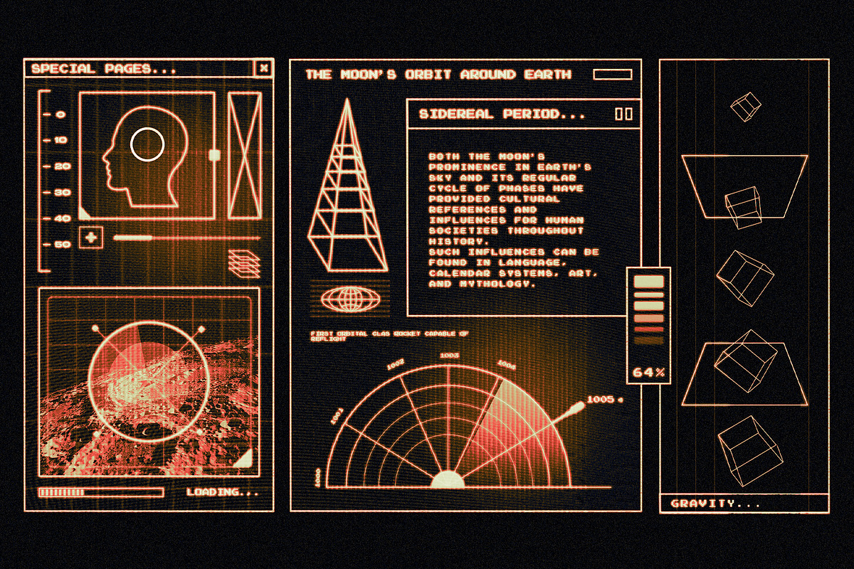 Retro Spaceship HUD, an Object Graphic by Pixflow (Photo 8 of 9)