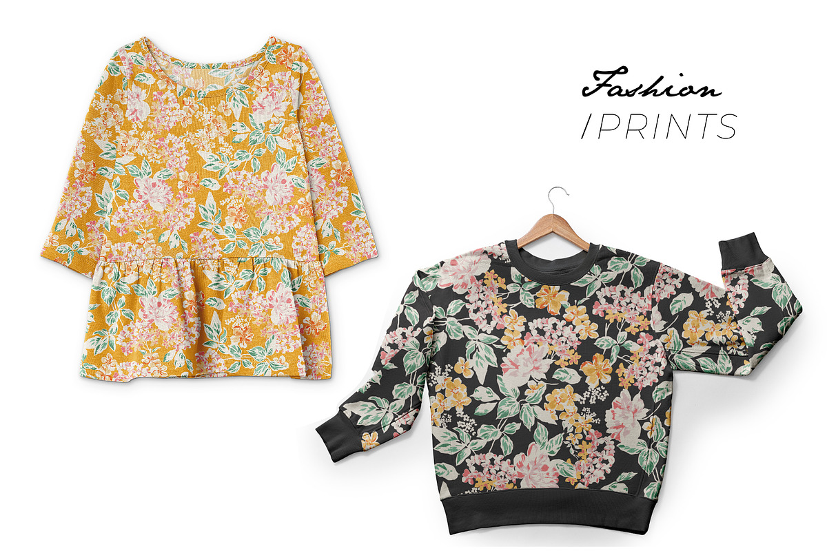 Watercolor Floral, Print Patterns, a Pattern Graphic by ASTUDIO (Photo 4 of 10)