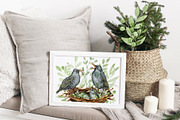Starling family, spring bird, plants, an Animal Illustration by Artmanata (Thumbnail 14 of 16)