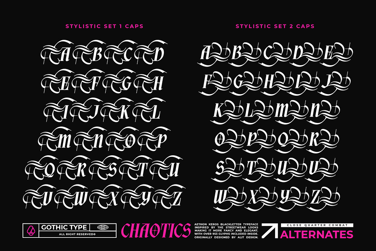 Aethon Keros Typeface, a Blackletter Font by alit design (Photo 2 of 20)
