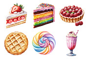 Watercolor Sweets Clipart, an Illustration by Daily.Designs (Thumbnail 4 of 5)