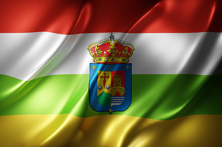 3d La Rioja region flag