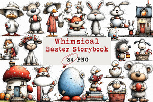 Whimsical Easter Storybook Bundle, an Illustration by Libby Wishes