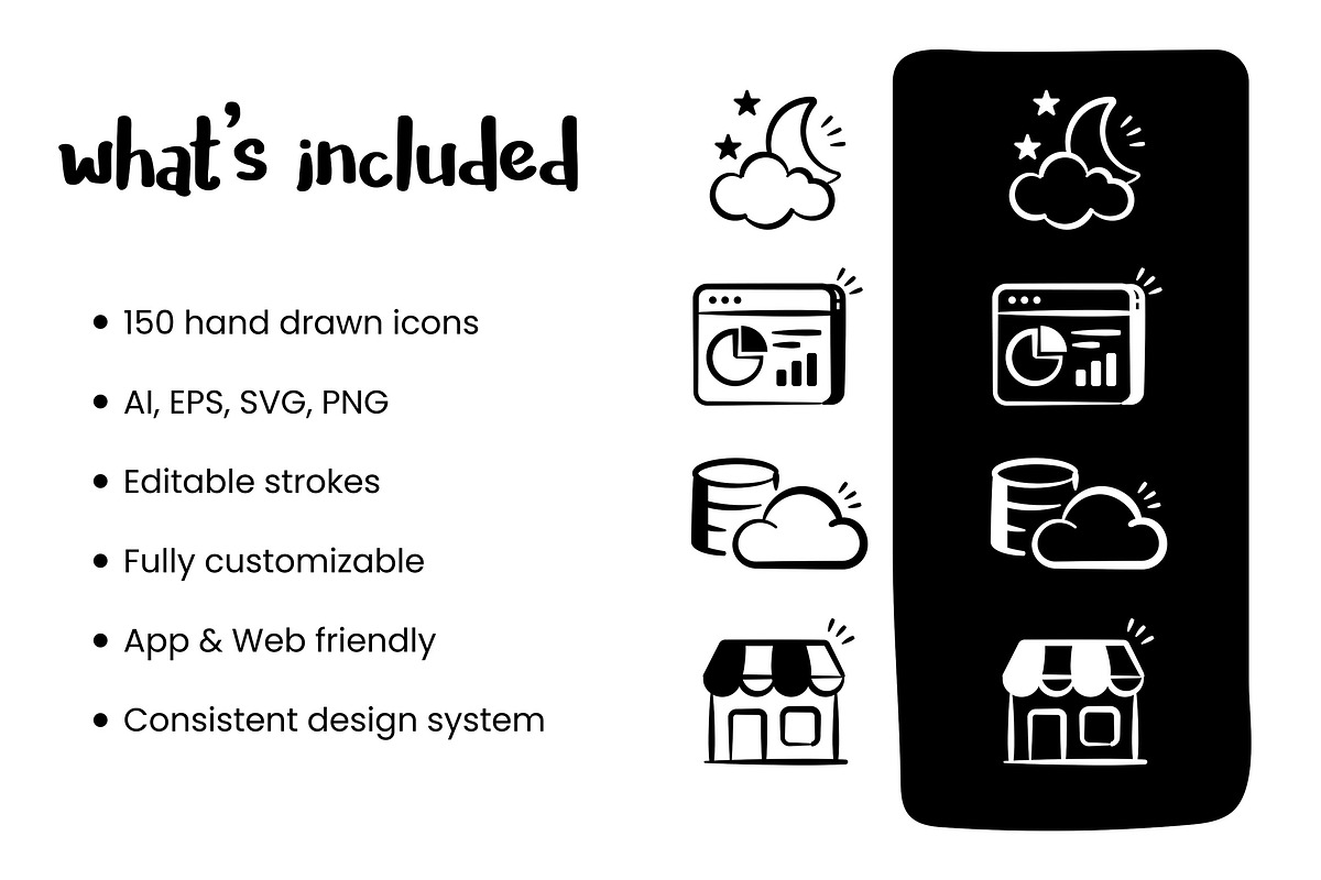 Hand-Drawn Doodle Icons Bundle, an Outline Icon by Creative Graphics (Photo 2 of 16)
