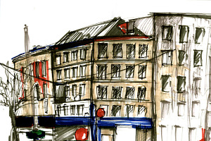 Urban Sketch. Street View