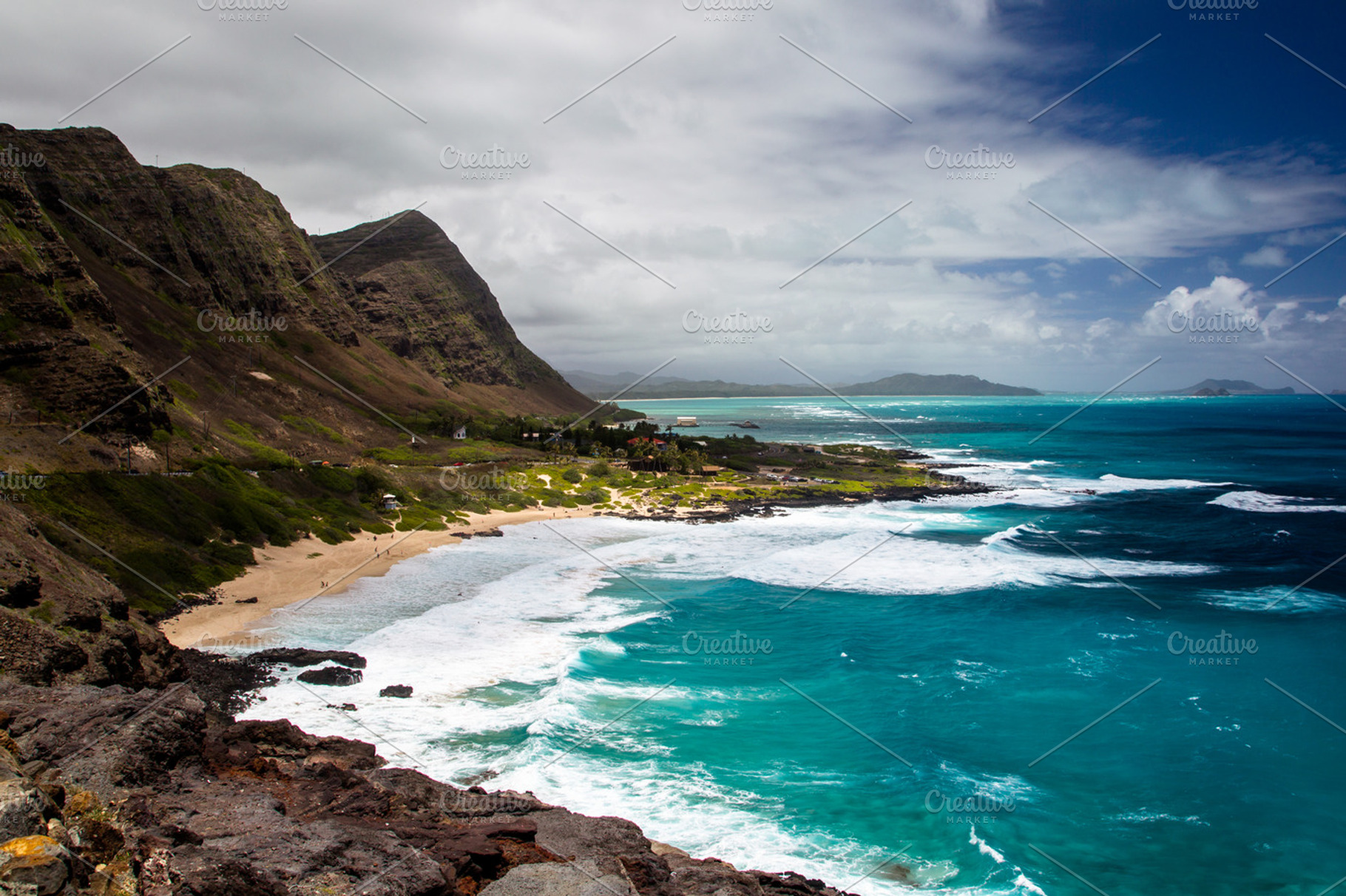 Makapuu beach oahu stock photo containing oahu and hawaii, a Nature Photo by DirkR