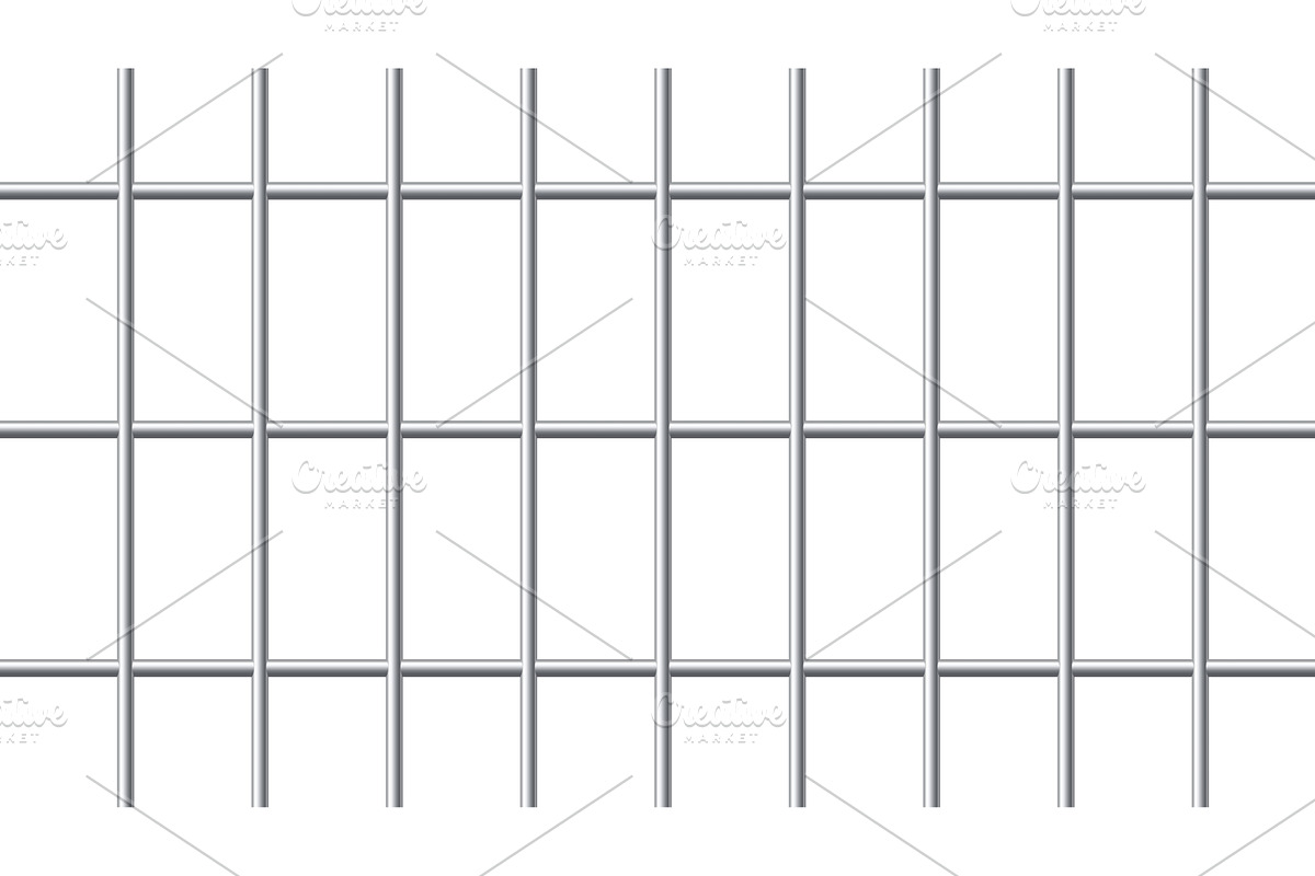 Realistic metal grid. Round steel, an Object Illustration by Vectorbuum