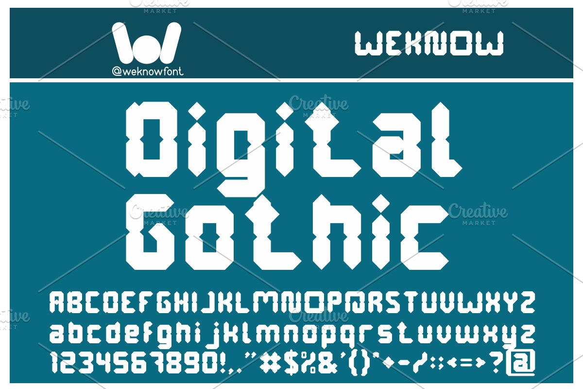 Digital Gothic font, a Font by weknow (Photo 3 of 5)