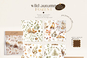 Wild autumn forest - watercolor fall, an Animal Illustration by Pamyatka Shop (Thumbnail 8 of 16)
