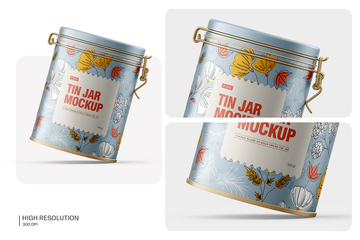 Tin Jar With Locking Lid Mockup, a Cups & Container Mockup by Ram Studio LLC (Photo 9 of 14)