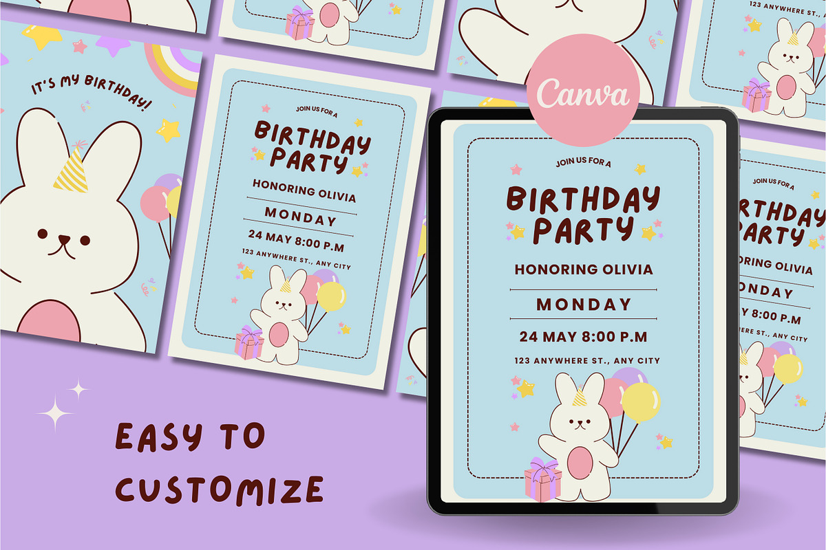 Birthday Celebration Canva Template, a Design Template by TemplateCastleStore (Photo 3 of 5)