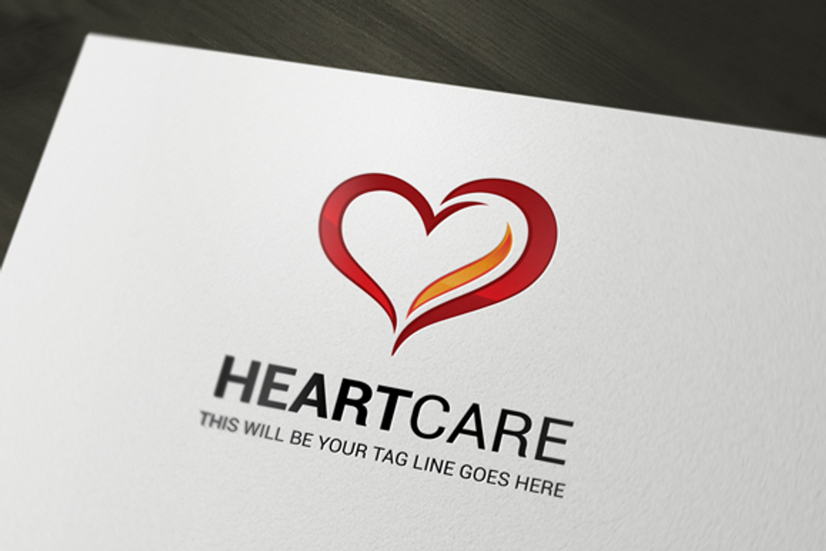 Heart care logo template., a Branding & Logo Template by The Branding Fusion (Photo 1 of 3)