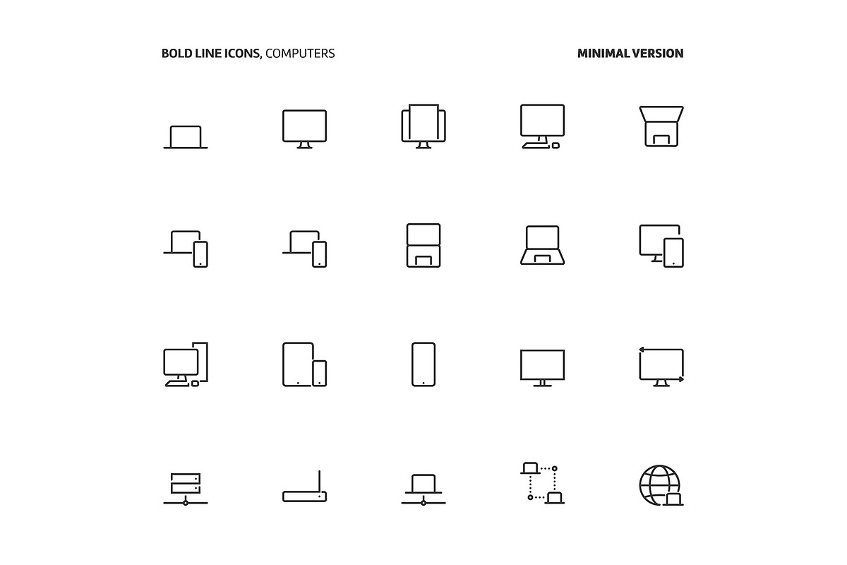 Bold Line Icons, an Outline Icon by Howcolour (Photo 118 of 151)
