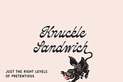 Knuckle Sandwich Script Typeface, a Script Font by Off The Rack © (Thumbnail 3 of 7)