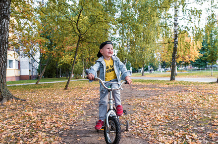 Happy little boy 35 years old in featuring balance, first, and action