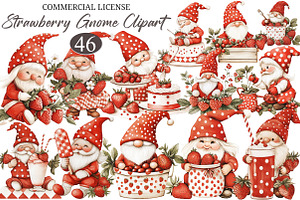 Strawberry Gnome PNG Clipart, an Illustration by designcity5