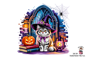 Halloween Cat PNG Bundle, a Graphic by Rina Akther (Thumbnail 9 of 11)