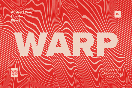 Abstract Warp Line Text Effects