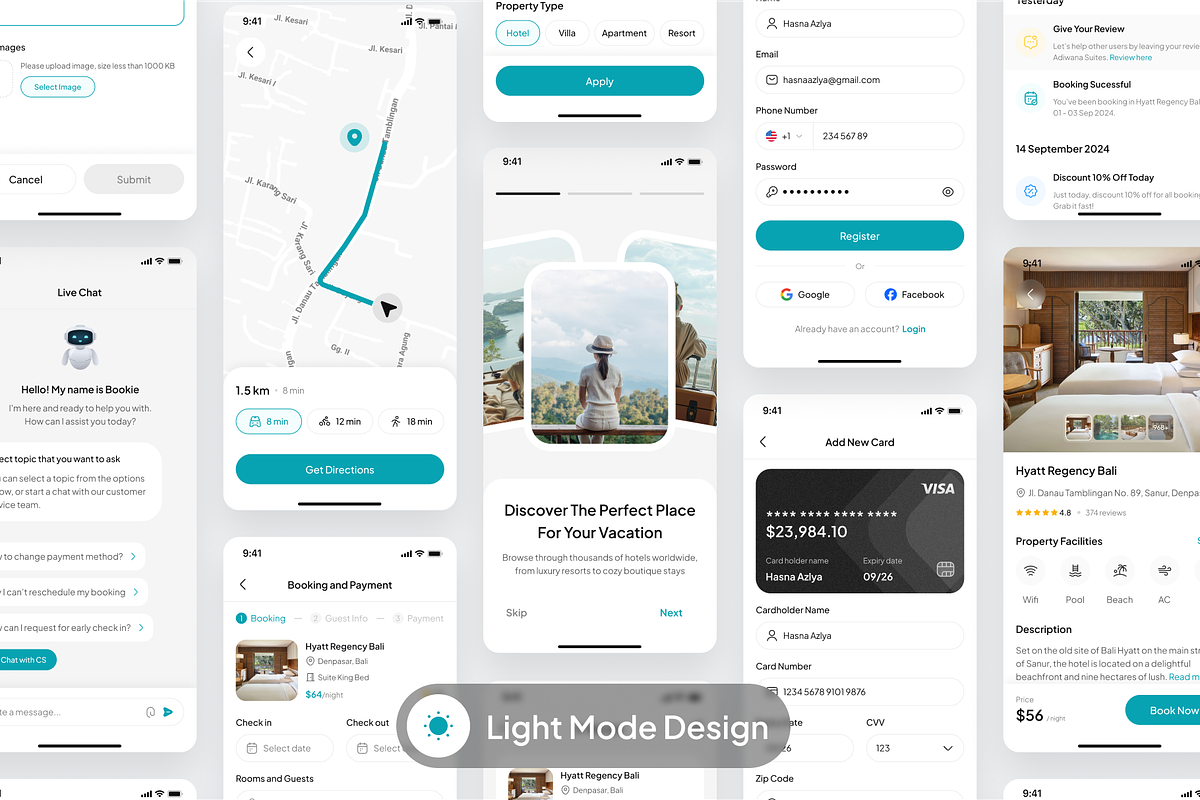 Bookme - Hotel Booking App UI Kit, an UI Kit Template by HasnaAzlya (Photo 5 of 8)