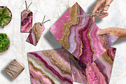 Blush Pink Agate Textures Scrapbooks, a Background Graphic by V Design Creator (Thumbnail 5 of 12)