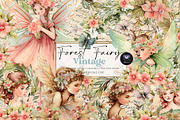 Fairy Forest Vintage Clipart, an Illustration by BigCakeBee (Thumbnail 1 of 4)