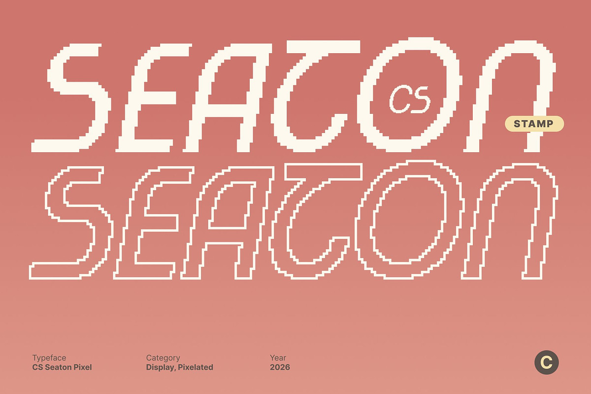 CS Seaton Pixel, a Sans Serif Font by Craft Supply Co. (Photo 1 of 8)