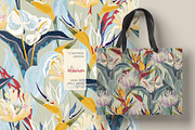 Tropical flowers vector seamless set, a Pattern Graphic by PatternsBlooming (Thumbnail 3 of 8)