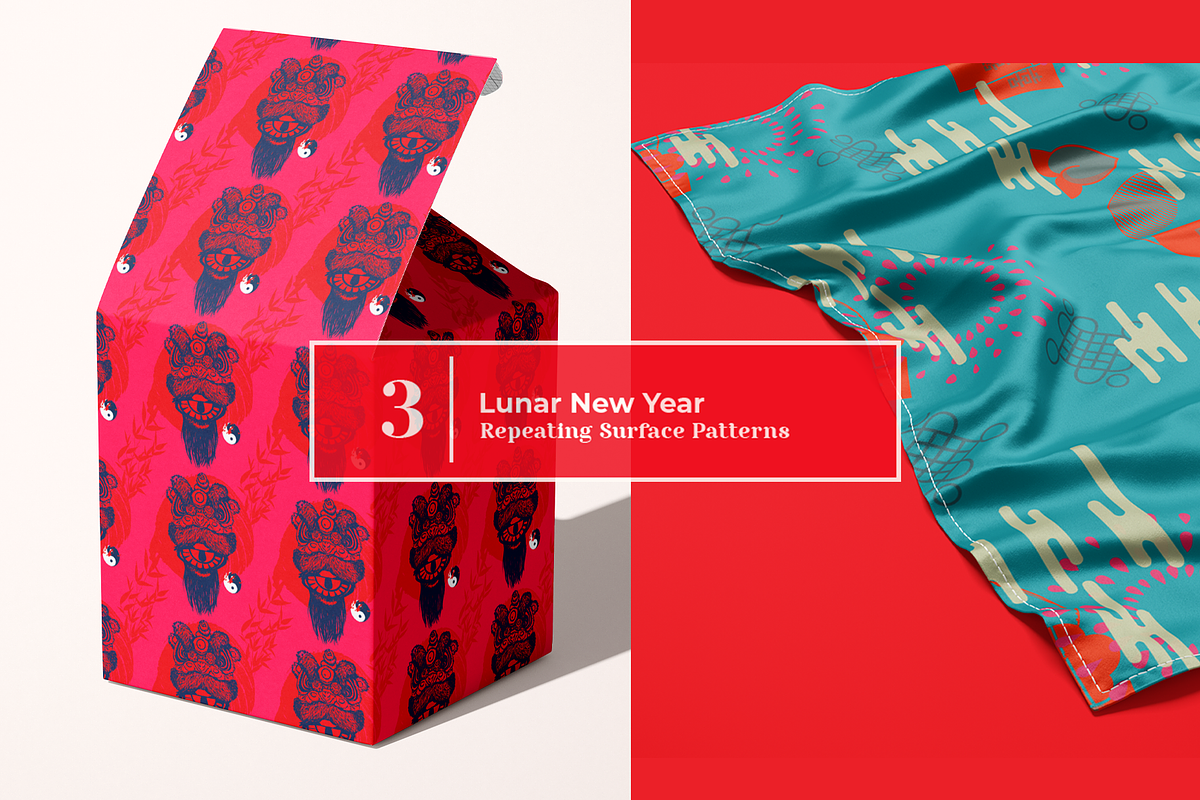 3 Repeating Lunar New Year Patterns, a Pattern Graphic by CC CREATIVE CO (Photo 2 of 10)